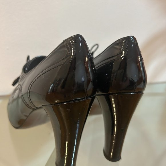 Stuart Weitzman Black Patent Leather Shoe Boot - Picture 4 of 5
